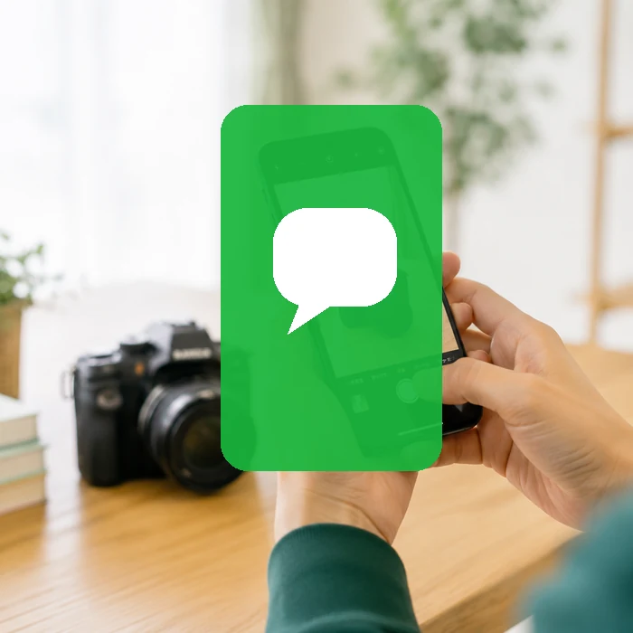 スマートフォンでLINEの友だち追加を行う手元
